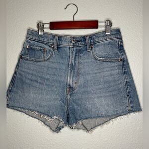Abercrombie & Fitch The Mom Short Cut Off High Rise Side Slit 26 2